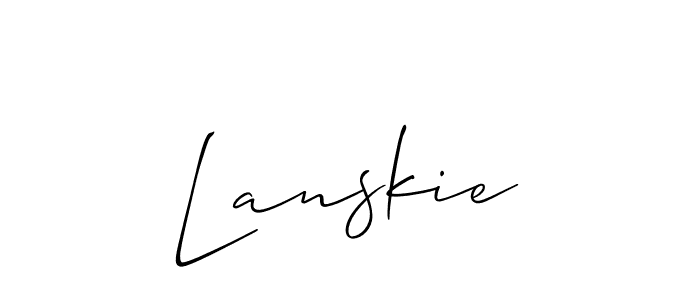 You can use this online signature creator to create a handwritten signature for the name Lanskie. This is the best online autograph maker. Lanskie signature style 2 images and pictures png