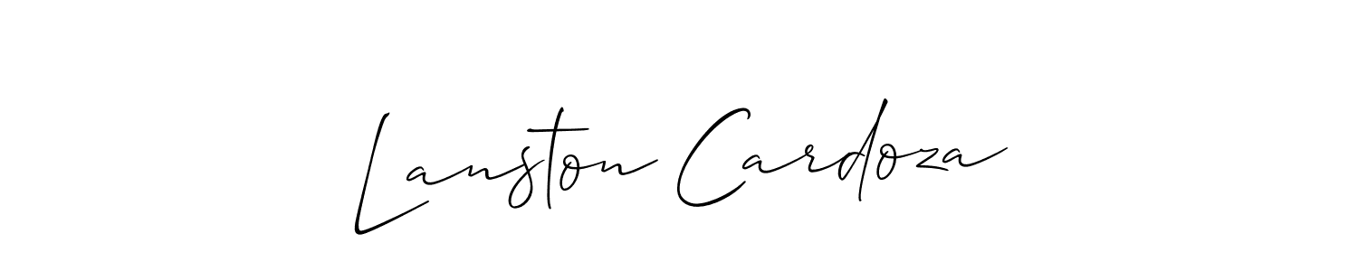 Check out images of Autograph of Lanston Cardoza name. Actor Lanston Cardoza Signature Style. Allison_Script is a professional sign style online. Lanston Cardoza signature style 2 images and pictures png