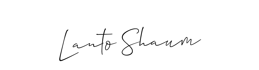 How to make Lanto Shaum signature? Allison_Script is a professional autograph style. Create handwritten signature for Lanto Shaum name. Lanto Shaum signature style 2 images and pictures png