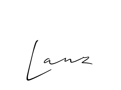 Design your own signature with our free online signature maker. With this signature software, you can create a handwritten (Allison_Script) signature for name Lanz. Lanz signature style 2 images and pictures png