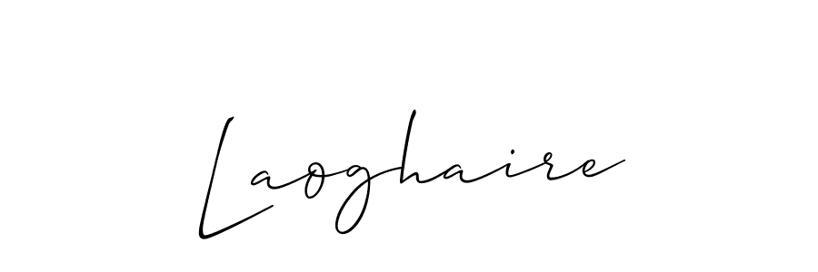 How to make Laoghaire signature? Allison_Script is a professional autograph style. Create handwritten signature for Laoghaire name. Laoghaire signature style 2 images and pictures png