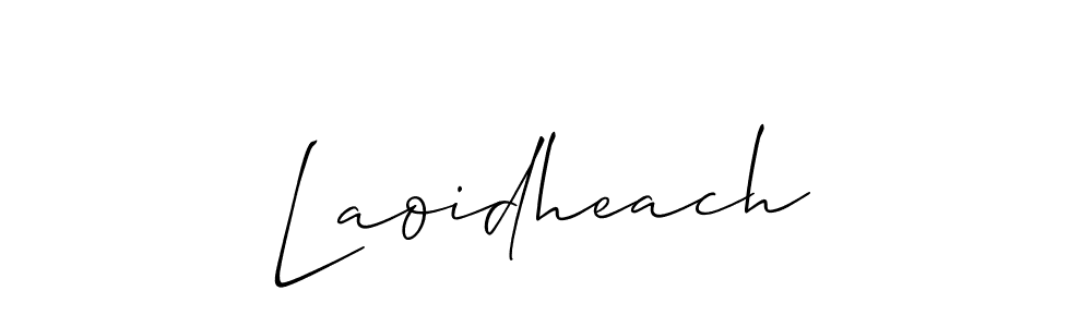 It looks lik you need a new signature style for name Laoidheach. Design unique handwritten (Allison_Script) signature with our free signature maker in just a few clicks. Laoidheach signature style 2 images and pictures png