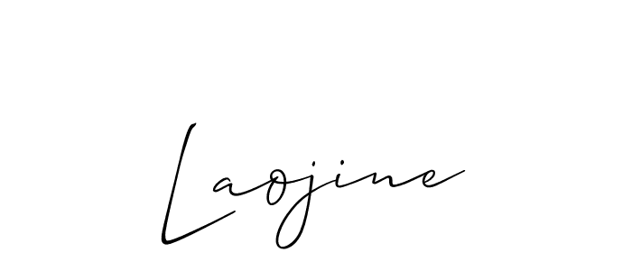 Create a beautiful signature design for name Laojine. With this signature (Allison_Script) fonts, you can make a handwritten signature for free. Laojine signature style 2 images and pictures png