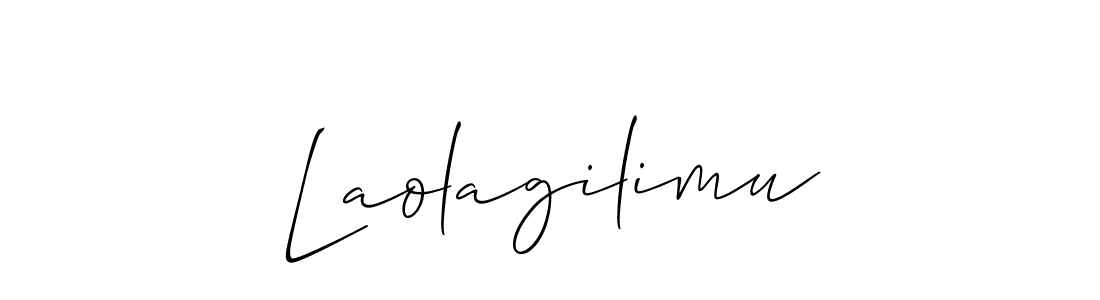 Similarly Allison_Script is the best handwritten signature design. Signature creator online .You can use it as an online autograph creator for name Laolagilimu. Laolagilimu signature style 2 images and pictures png