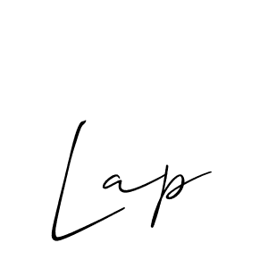 Use a signature maker to create a handwritten signature online. With this signature software, you can design (Allison_Script) your own signature for name Lap. Lap signature style 2 images and pictures png