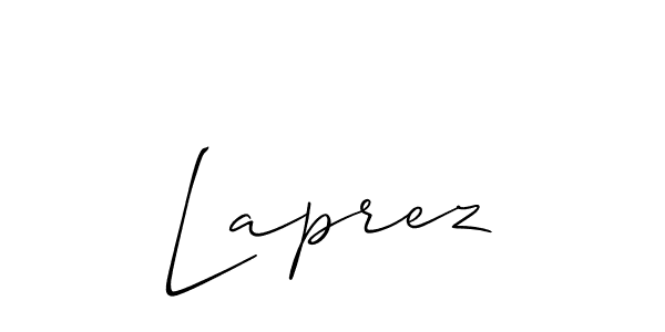 Use a signature maker to create a handwritten signature online. With this signature software, you can design (Allison_Script) your own signature for name Laprez. Laprez signature style 2 images and pictures png