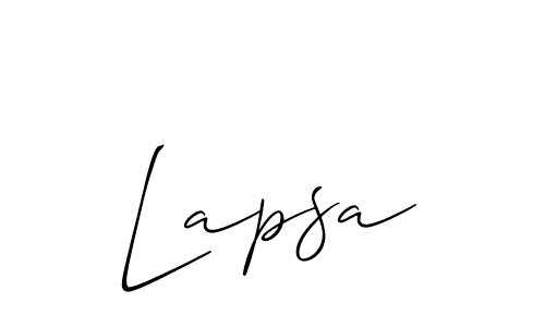 It looks lik you need a new signature style for name Lapsa. Design unique handwritten (Allison_Script) signature with our free signature maker in just a few clicks. Lapsa signature style 2 images and pictures png