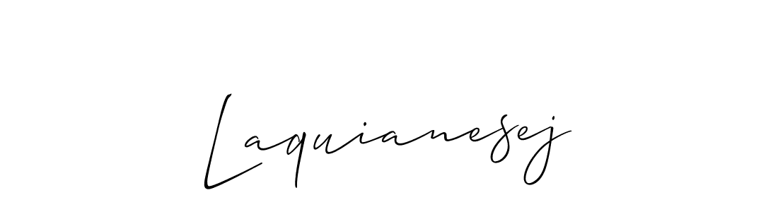 How to make Laquianesej name signature. Use Allison_Script style for creating short signs online. This is the latest handwritten sign. Laquianesej signature style 2 images and pictures png