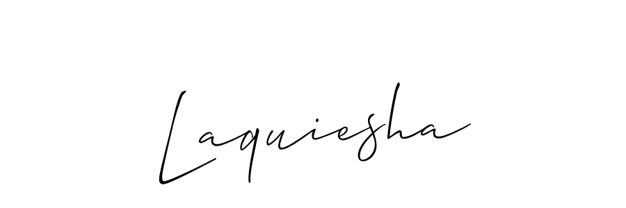 Make a beautiful signature design for name Laquiesha. With this signature (Allison_Script) style, you can create a handwritten signature for free. Laquiesha signature style 2 images and pictures png