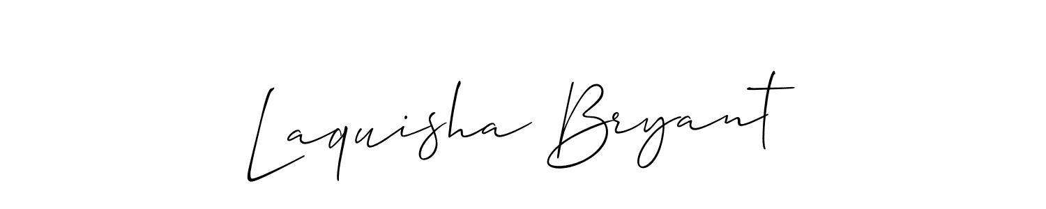 Design your own signature with our free online signature maker. With this signature software, you can create a handwritten (Allison_Script) signature for name Laquisha Bryant. Laquisha Bryant signature style 2 images and pictures png