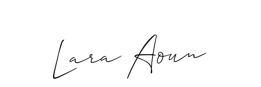 This is the best signature style for the Lara Aoun name. Also you like these signature font (Allison_Script). Mix name signature. Lara Aoun signature style 2 images and pictures png