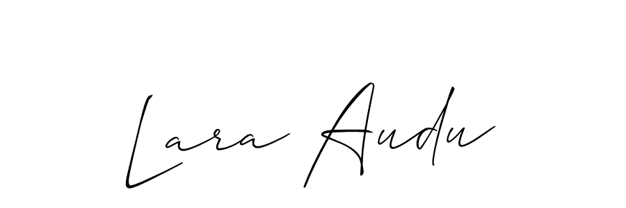 It looks lik you need a new signature style for name Lara Audu. Design unique handwritten (Allison_Script) signature with our free signature maker in just a few clicks. Lara Audu signature style 2 images and pictures png