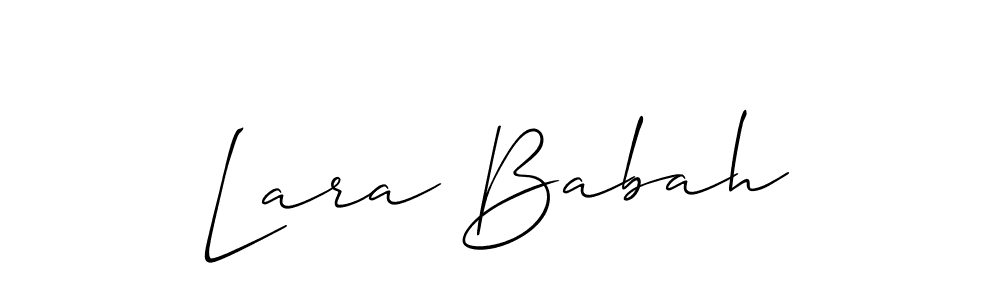 Best and Professional Signature Style for Lara Babah. Allison_Script Best Signature Style Collection. Lara Babah signature style 2 images and pictures png