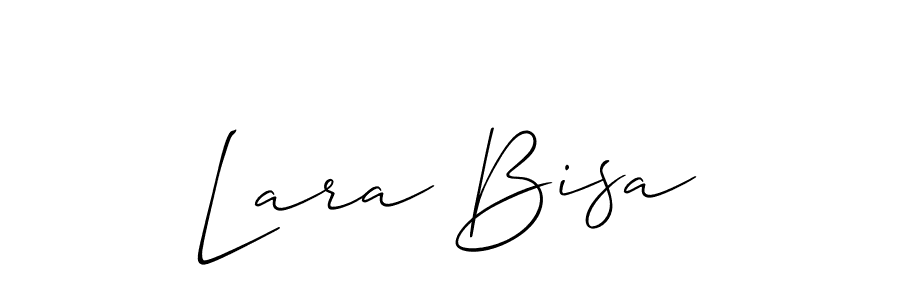 if you are searching for the best signature style for your name Lara Bisa. so please give up your signature search. here we have designed multiple signature styles  using Allison_Script. Lara Bisa signature style 2 images and pictures png