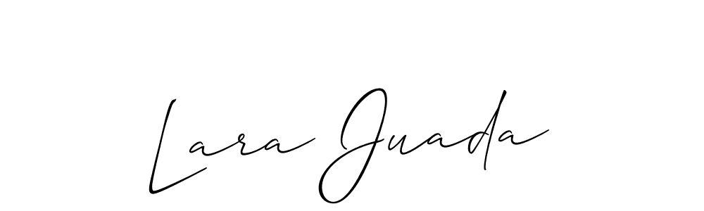 Also we have Lara Juada name is the best signature style. Create professional handwritten signature collection using Allison_Script autograph style. Lara Juada signature style 2 images and pictures png