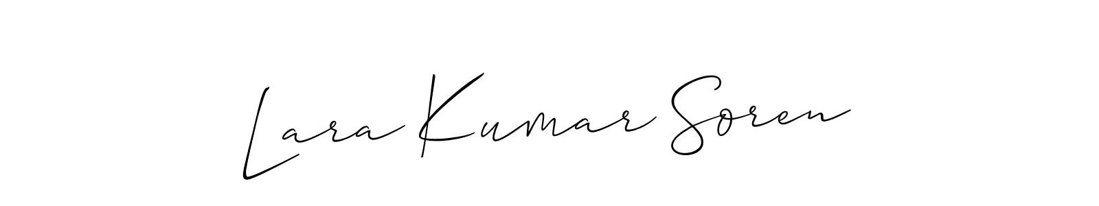 Check out images of Autograph of Lara Kumar Soren name. Actor Lara Kumar Soren Signature Style. Allison_Script is a professional sign style online. Lara Kumar Soren signature style 2 images and pictures png