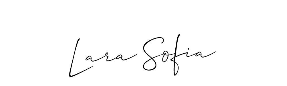 Also You can easily find your signature by using the search form. We will create Lara Sofia name handwritten signature images for you free of cost using Allison_Script sign style. Lara Sofia signature style 2 images and pictures png