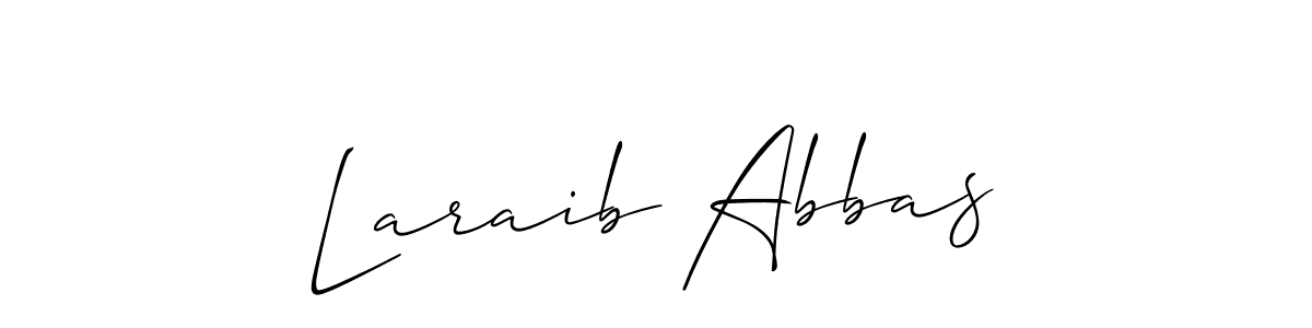 How to make Laraib Abbas name signature. Use Allison_Script style for creating short signs online. This is the latest handwritten sign. Laraib Abbas signature style 2 images and pictures png