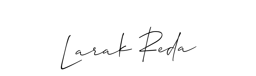 How to Draw Larak Reda signature style? Allison_Script is a latest design signature styles for name Larak Reda. Larak Reda signature style 2 images and pictures png