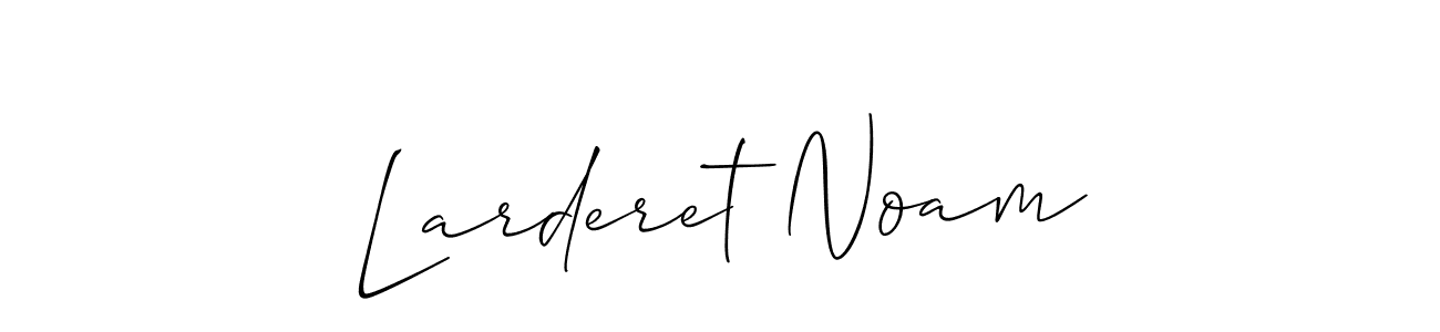 Also You can easily find your signature by using the search form. We will create Larderet Noam name handwritten signature images for you free of cost using Allison_Script sign style. Larderet Noam signature style 2 images and pictures png