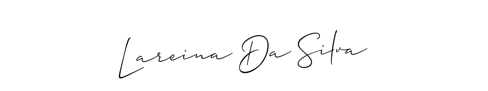 Create a beautiful signature design for name Lareina Da Silva. With this signature (Allison_Script) fonts, you can make a handwritten signature for free. Lareina Da Silva signature style 2 images and pictures png