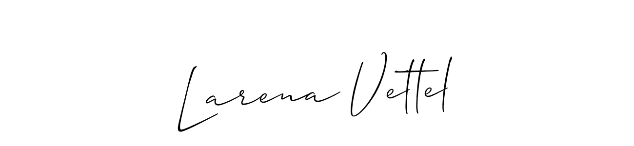 Similarly Allison_Script is the best handwritten signature design. Signature creator online .You can use it as an online autograph creator for name Larena Vettel. Larena Vettel signature style 2 images and pictures png
