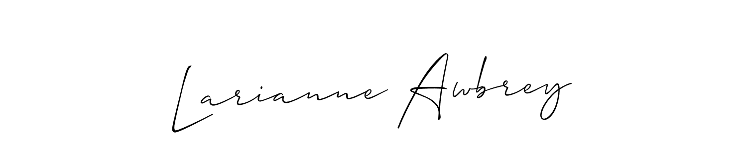 How to Draw Larianne Awbrey signature style? Allison_Script is a latest design signature styles for name Larianne Awbrey. Larianne Awbrey signature style 2 images and pictures png