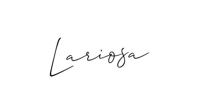 Create a beautiful signature design for name Lariosa. With this signature (Allison_Script) fonts, you can make a handwritten signature for free. Lariosa signature style 2 images and pictures png
