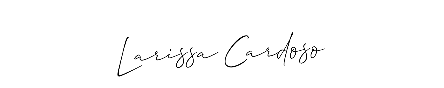 How to make Larissa Cardoso name signature. Use Allison_Script style for creating short signs online. This is the latest handwritten sign. Larissa Cardoso signature style 2 images and pictures png
