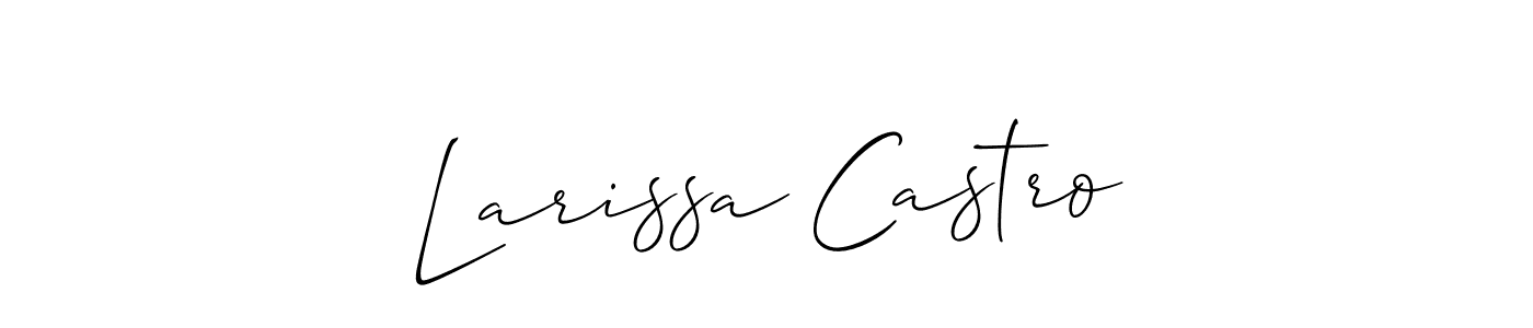 Also we have Larissa Castro name is the best signature style. Create professional handwritten signature collection using Allison_Script autograph style. Larissa Castro signature style 2 images and pictures png