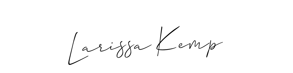 This is the best signature style for the Larissa Kemp name. Also you like these signature font (Allison_Script). Mix name signature. Larissa Kemp signature style 2 images and pictures png