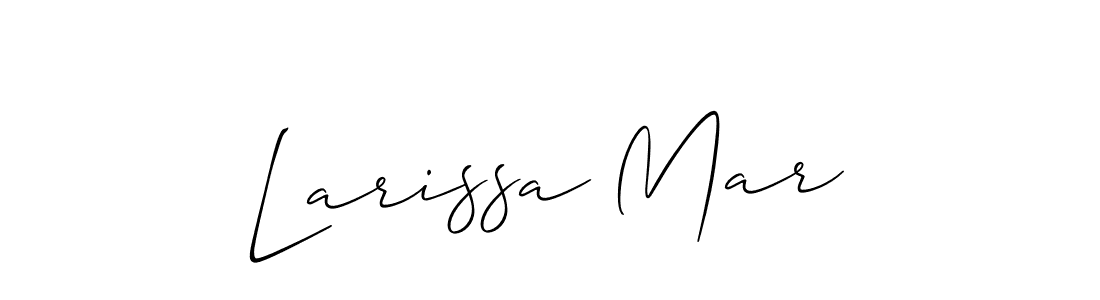 Make a short Larissa Mar signature style. Manage your documents anywhere anytime using Allison_Script. Create and add eSignatures, submit forms, share and send files easily. Larissa Mar signature style 2 images and pictures png