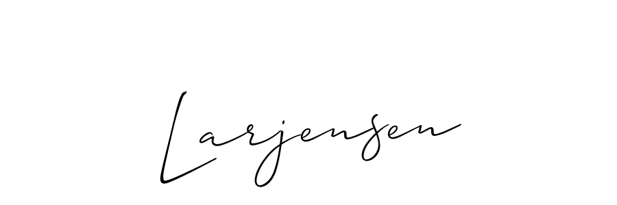 You should practise on your own different ways (Allison_Script) to write your name (Larjensen) in signature. don't let someone else do it for you. Larjensen signature style 2 images and pictures png