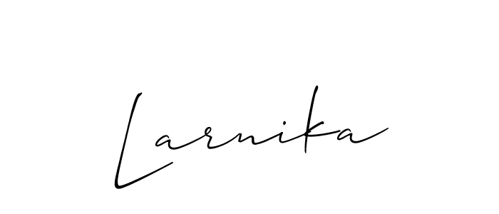 Make a beautiful signature design for name Larnika. Use this online signature maker to create a handwritten signature for free. Larnika signature style 2 images and pictures png