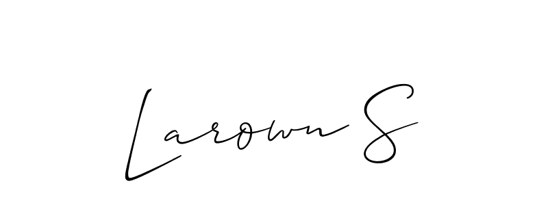 Check out images of Autograph of Larown S name. Actor Larown S Signature Style. Allison_Script is a professional sign style online. Larown S signature style 2 images and pictures png