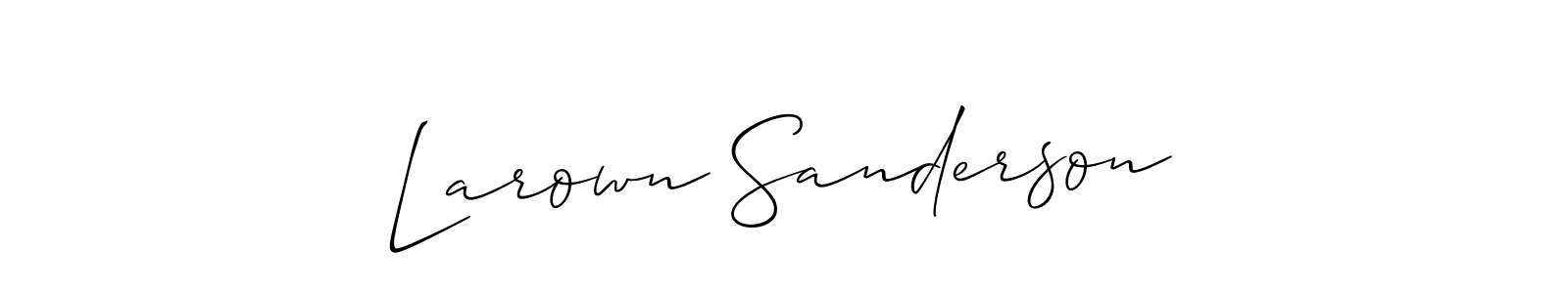 if you are searching for the best signature style for your name Larown Sanderson. so please give up your signature search. here we have designed multiple signature styles  using Allison_Script. Larown Sanderson signature style 2 images and pictures png