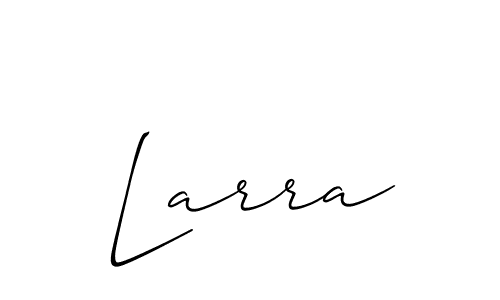 It looks lik you need a new signature style for name Larra. Design unique handwritten (Allison_Script) signature with our free signature maker in just a few clicks. Larra signature style 2 images and pictures png