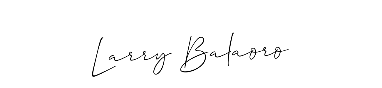 Make a beautiful signature design for name Larry Balaoro. With this signature (Allison_Script) style, you can create a handwritten signature for free. Larry Balaoro signature style 2 images and pictures png