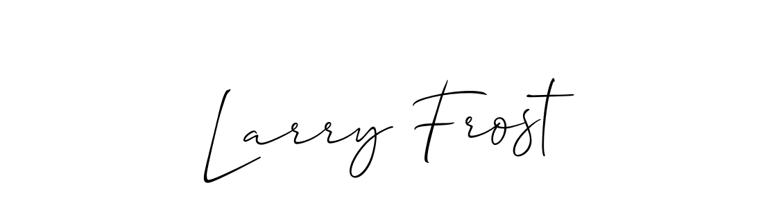 Make a beautiful signature design for name Larry Frost. With this signature (Allison_Script) style, you can create a handwritten signature for free. Larry Frost signature style 2 images and pictures png