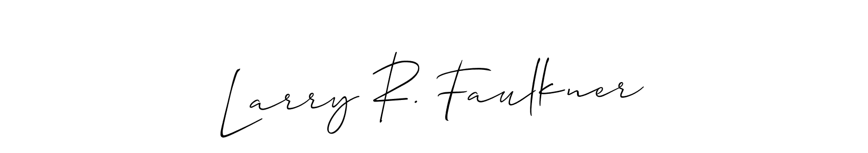 How to make Larry R. Faulkner name signature. Use Allison_Script style for creating short signs online. This is the latest handwritten sign. Larry R. Faulkner signature style 2 images and pictures png