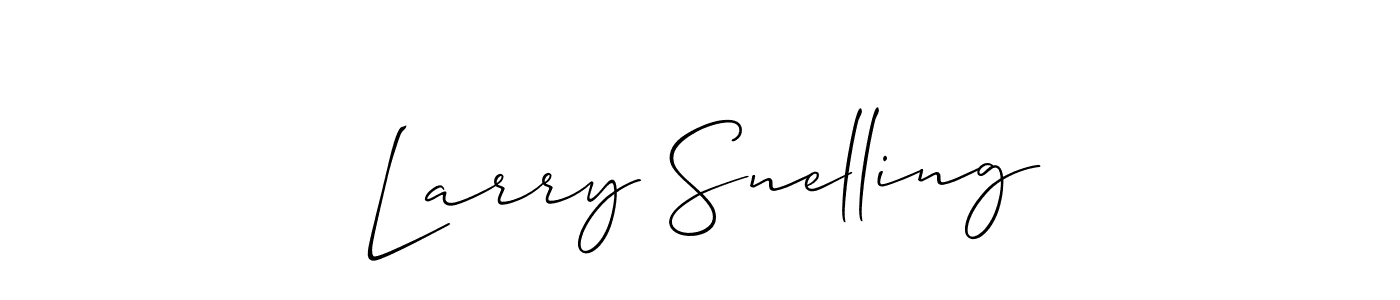 It looks lik you need a new signature style for name Larry Snelling. Design unique handwritten (Allison_Script) signature with our free signature maker in just a few clicks. Larry Snelling signature style 2 images and pictures png