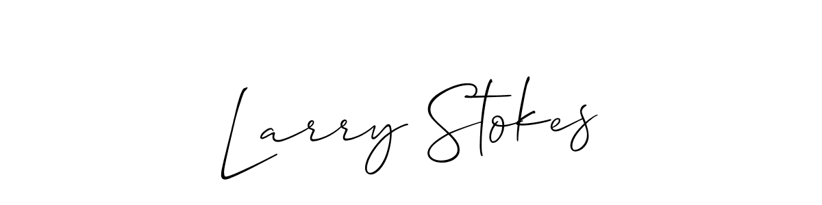 Allison_Script is a professional signature style that is perfect for those who want to add a touch of class to their signature. It is also a great choice for those who want to make their signature more unique. Get Larry Stokes name to fancy signature for free. Larry Stokes signature style 2 images and pictures png