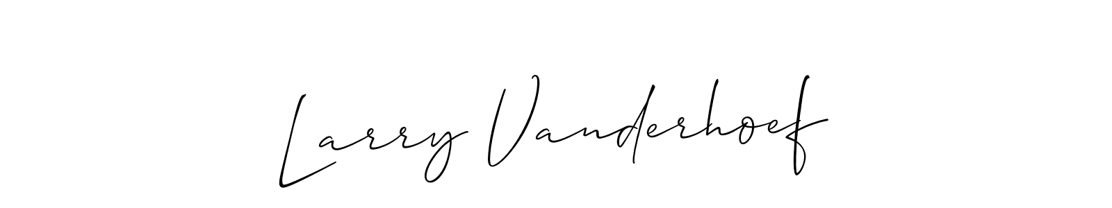 Make a beautiful signature design for name Larry Vanderhoef. With this signature (Allison_Script) style, you can create a handwritten signature for free. Larry Vanderhoef signature style 2 images and pictures png