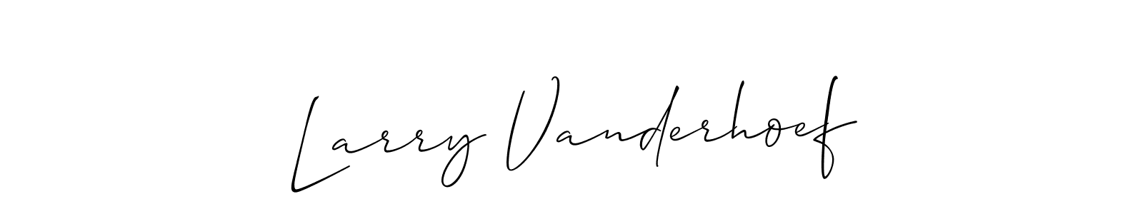 Make a beautiful signature design for name Larry Vanderhoef. With this signature (Allison_Script) style, you can create a handwritten signature for free. Larry Vanderhoef signature style 2 images and pictures png