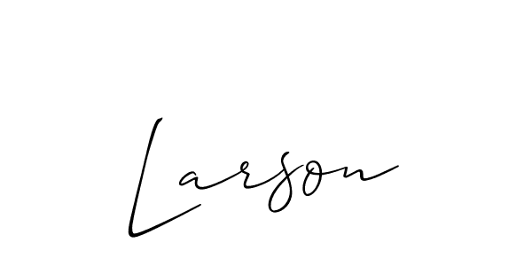 The best way (Allison_Script) to make a short signature is to pick only two or three words in your name. The name Larson include a total of six letters. For converting this name. Larson signature style 2 images and pictures png