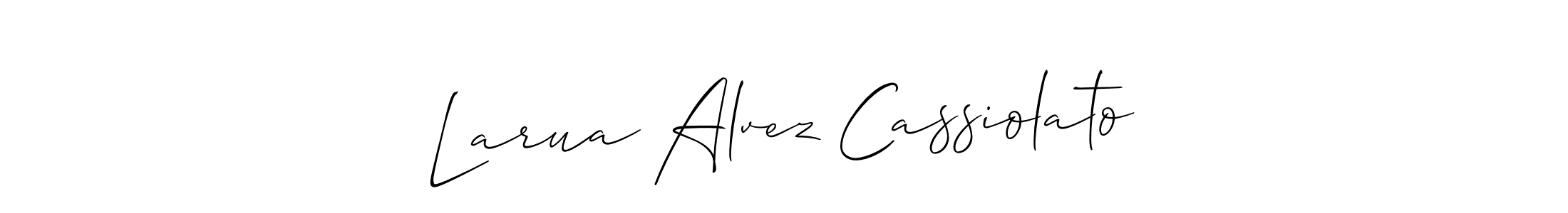 if you are searching for the best signature style for your name Larua Alvez Cassiolato. so please give up your signature search. here we have designed multiple signature styles  using Allison_Script. Larua Alvez Cassiolato signature style 2 images and pictures png