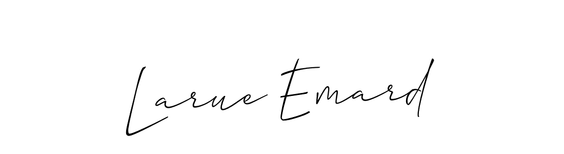 The best way (Allison_Script) to make a short signature is to pick only two or three words in your name. The name Larue Emard include a total of six letters. For converting this name. Larue Emard signature style 2 images and pictures png
