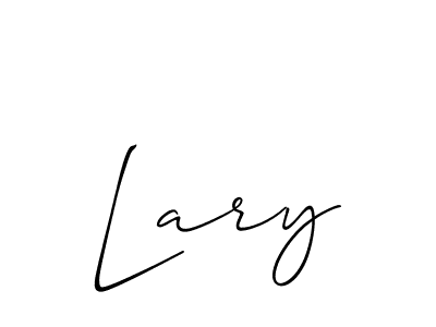 Lary stylish signature style. Best Handwritten Sign (Allison_Script) for my name. Handwritten Signature Collection Ideas for my name Lary. Lary signature style 2 images and pictures png