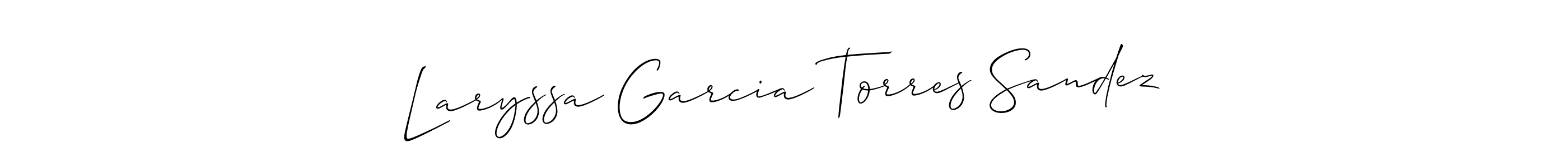 How to Draw Laryssa Garcia Torres Sandez signature style? Allison_Script is a latest design signature styles for name Laryssa Garcia Torres Sandez. Laryssa Garcia Torres Sandez signature style 2 images and pictures png