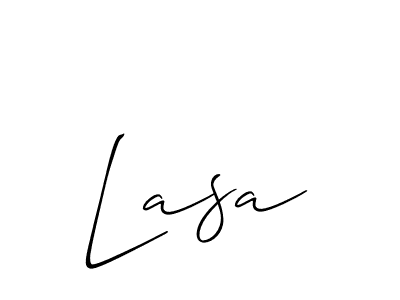 Create a beautiful signature design for name Lasa. With this signature (Allison_Script) fonts, you can make a handwritten signature for free. Lasa signature style 2 images and pictures png